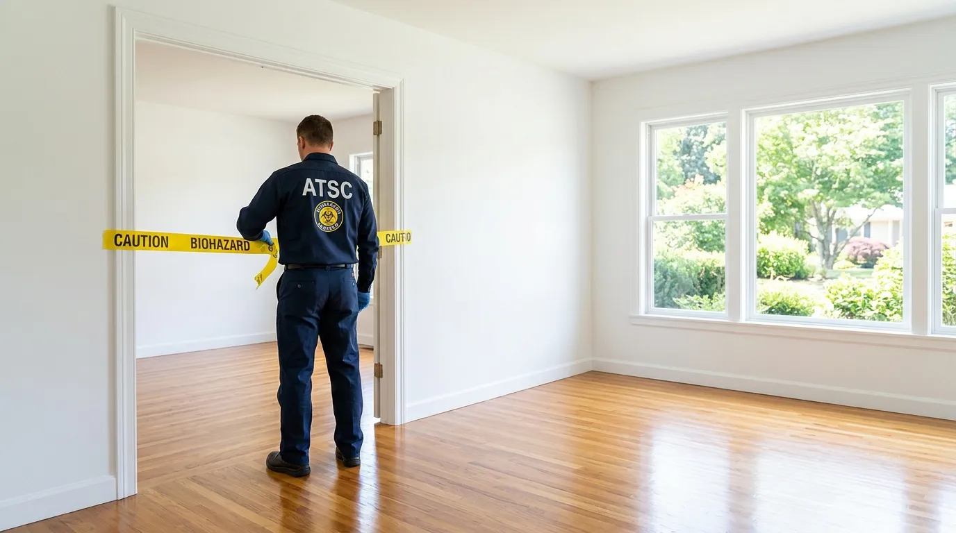 Certified biohazard cleanup crew performing Decomposition Cleanup in Sangaree